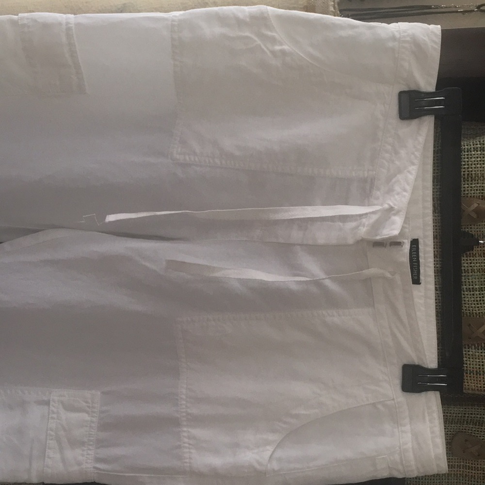 Eileen Fisher white drawstring pants